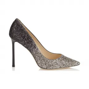 Jimmychoo/吉米周 浅色摩卡咖啡和黑色斑点的闪光会降低尖头趾高跟鞋 ROMY100KPX0C3322