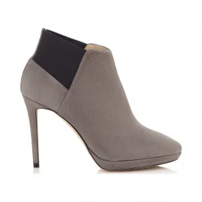 Jimmychoo/吉米周 灰褐色灰色绒面革短靴 TALULA100SUE100935