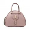 Jimmychoo/吉米周 JC 品牌 logo 款淡紫色牛皮保龄球包 VARENNEBOWLINGSCLF005978