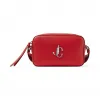 Jimmychoo/吉米周 银色品牌 logo 徽章装饰正红色牛皮相机包  VARENNECAMERAUCJ061621