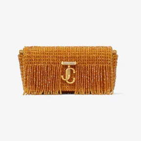 Jimmychoo/吉米周 AVENUE MINI SHOULDER | 水晶穗饰向日葵花色缎面迷你单肩包 VARENNEMINISHLDRATU072516