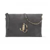 Jimmychoo/吉米周 JC logo饰暮色麂皮单肩包  VARENNESHOULDERSSUE100534
