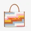 Jimmychoo/吉米周 AVENUE S TOTE | 刺绣 logo 饰多色 AVENUE 印花帆布托特包 VARENNESTOTECZP0C9947