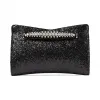 Jimmychoo/吉米周 黑色太空闪粉面料手拿包  VENUSCIG010003