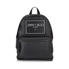 Jimmychoo/吉米周 黑色粒面皮革双肩包 WILMERGNL010003