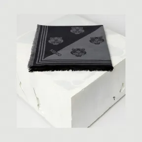 凯卓/Kenzo 黑色 手套 大号两色老虎围巾 F868EU543JFB.99.TU