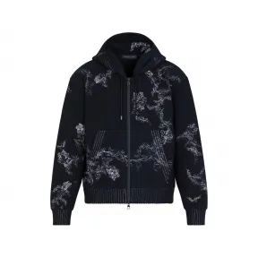 路易威登/Louis Vuitton(LV) LV 花卉刺绣拉链连帽衫 1A8A76