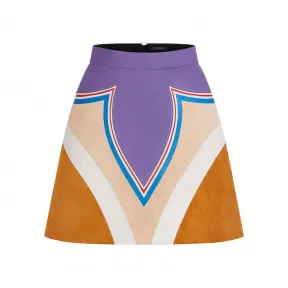 路易威登/Louis Vuitton(LV) 皮革嵌花高腰 A 字裙 1A8LUF