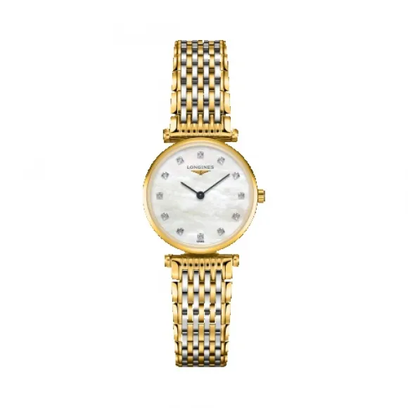 浪琴/Longines 嘉岚系列 石英 精钢镀18K金 女表 L4.209.2.87.7