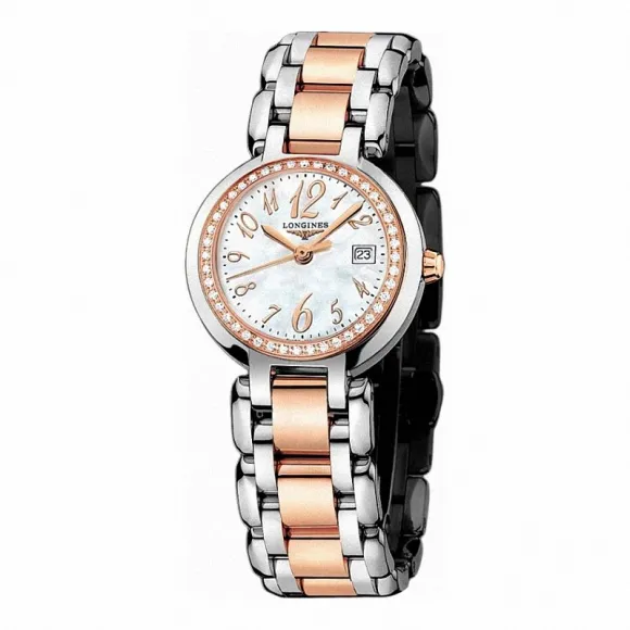 浪琴/Longines 心月系列 石英 18K金 精钢 女表 L8.110.5.88.6
