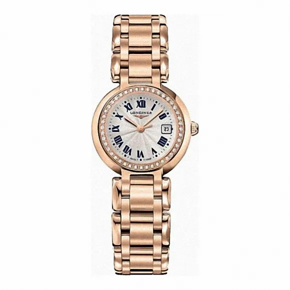 浪琴/Longines 心月系列 石英 精钢镶钻 女表 L8.110.9.78.6