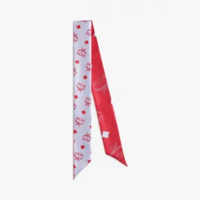 MCM 花押字图案丝质斜纹围巾 MEFASMM05H4001