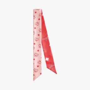 MCM 花押字图案丝质斜纹围巾 MEFASMM05QK001