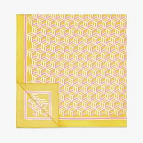 MCM Cubic Monogram印花丝绸围巾 MEFCSCK03Y5001