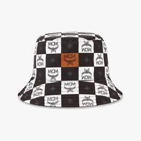 MCM 棋盘格纹渔夫帽 MEHCAMM09BW001
