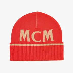 MCM 红色 毛线帽 MEHDSMM05XD001