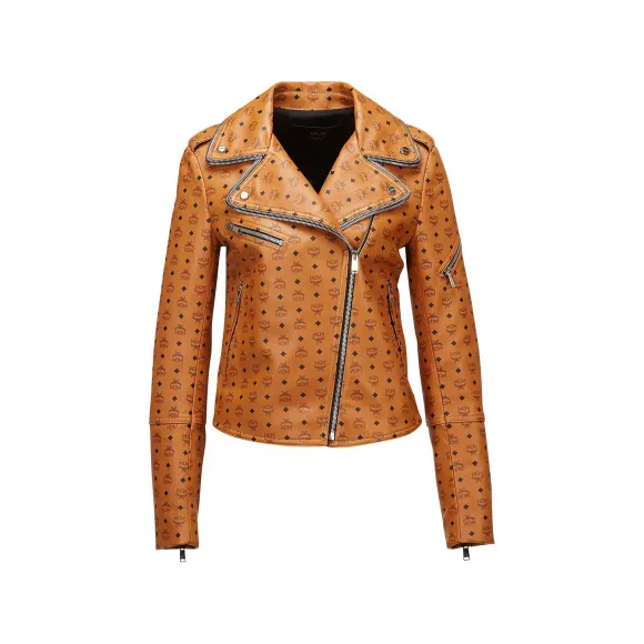 MCM 女士 Visetos 印花皮革骑士夹克 MFJ8SMM63CO0XS