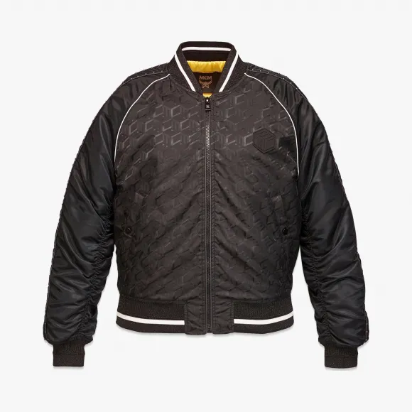 MCM 女士Après-Ski Cubic Monogram尼龙飞行员夹克 MFJCSSX01BK0XS