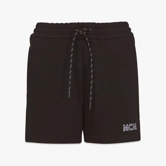 MCM 女士 MCM Aren 品牌标志有机棉短裤 MFPCABC02BK00M