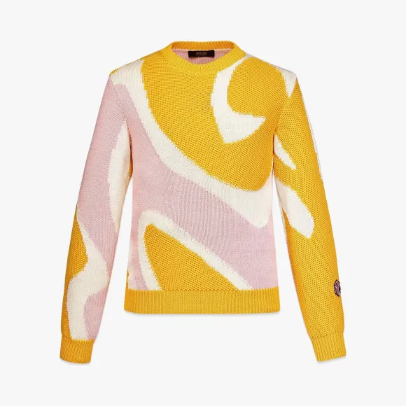 MCM 男士嵌花针织棉运动衫 MHECSMM01Y50XL