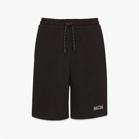 MCM 男士 MCM Aren 品牌标志有机棉短裤 MHPCABC02BK00M