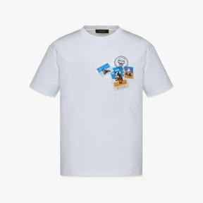 MCM 中性 M Pup 明信片印花有机棉 T 恤 MHTDSMM19WT00L