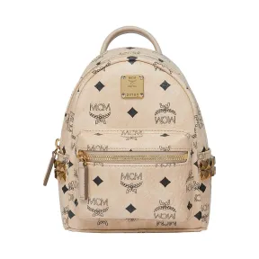 MCM Stark Bebe Boo Visetos 侧边铆钉双肩背包 MMK6AVE92IG001