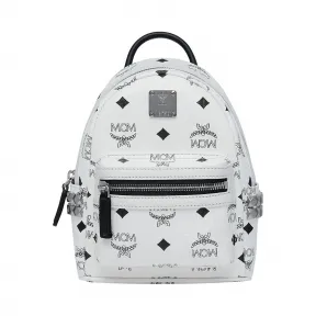 MCM Stark Visetos Bebe Boo 侧边铆钉双肩背包 MMK6SVE92WT001