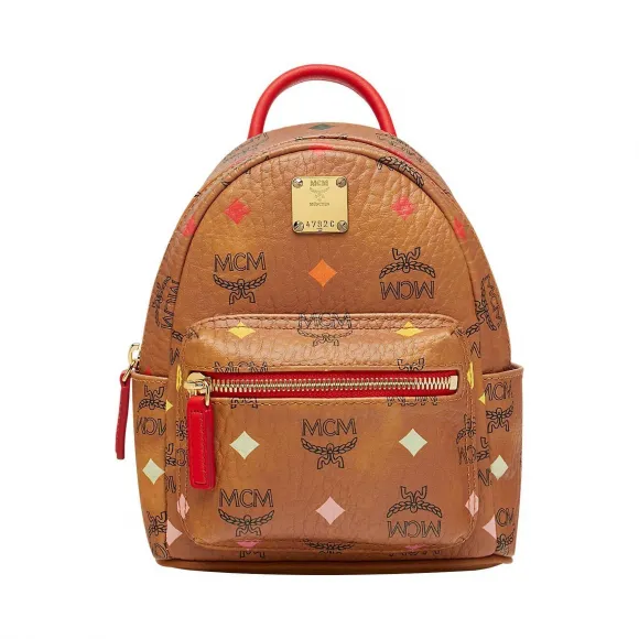 MCM Stark Bebe Boo Backpack in Skyoptic Visetos MMK9SVE69CA001
