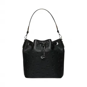 MCM Essential 交织字母皮革抽绳  MWD9SSE79BK001