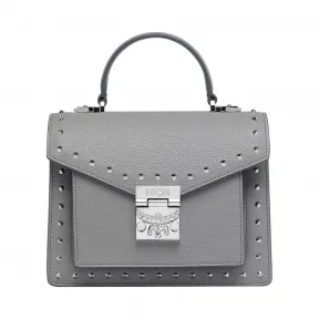 MCM Patricia Satchel in Studded Outline Leather MWE8APA51EZ001