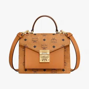MCM Patricia Satchel in Visetos MWE8APA69CO001