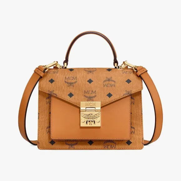 MCM Patricia Satchel in Visetos MWE8APA69CO001