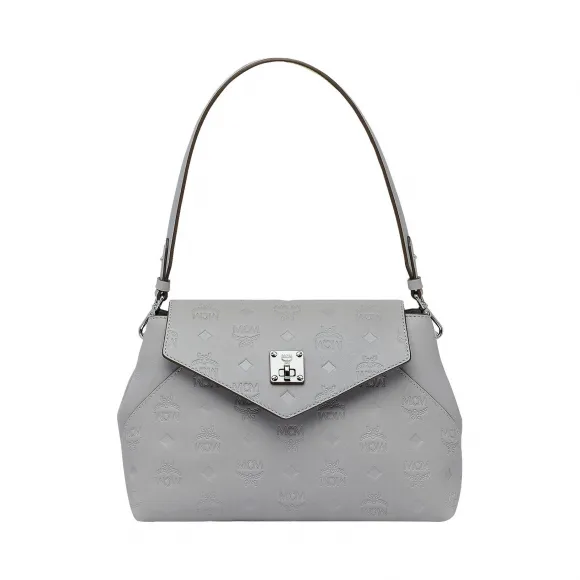 MCM Essential字母组合牛皮革斜挎包 MWR9SSE44IV001