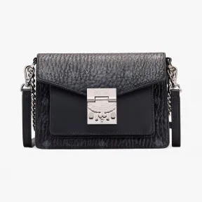 MCM Visetos 系列的 Patricia 斜背包 MWRASPA06BK001