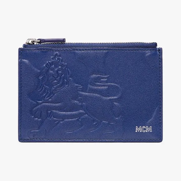 MCM 浮雕狮子迷彩硬币卡夹 MXA9AES14VE001