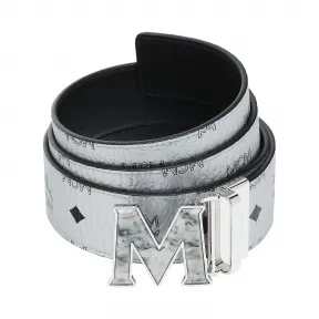 MCM Claus Marble M Reversible Belt 1.75  in Visetos MXB9SVI29SB0