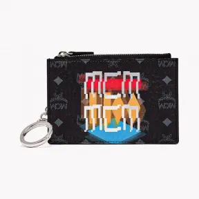 MCM Visetos Geo涂鸦手拿钥匙包 MXKBSSX01BK001