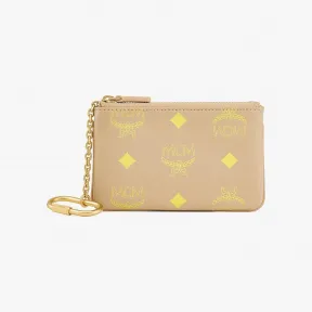 MCM 泼彩品牌标志皮革钥匙零钱包 MXKCSSX01I6001