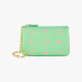 MCM 泼彩品牌标志皮革钥匙零钱包 MXKCSSX01JW001