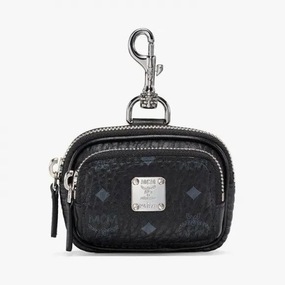 MCM Visetos Original带口袋手拿包挂饰 MXZBSVI08BK001