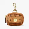 MCM E/W Pouch Charm w/ Pocket in Visetos Original MXZBSVI08CO001