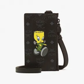 MCM Looney Tunes x MCM 联名款 Tweety Visetos挂绳卡夹 MXZDSTA15BK001