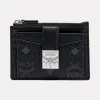 MCM Patricia Zip Card Case in Visetos MYABSPA07BK001