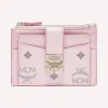 MCM Patricia Zip Card Case in Visetos MYABSPA07QH001