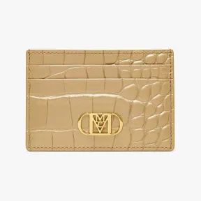 MCM Mode Travia金属色鳄鱼纹皮革卡夹 MYADSLD02DG001