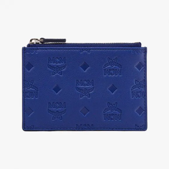 MCM Aren经典花纹压花皮革拉链卡夹 MYADSTA01L6001