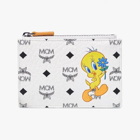 MCM Looney Tunes x MCM 联名款 Tweety Visetos拉链卡夹 MYADSTA03WT001