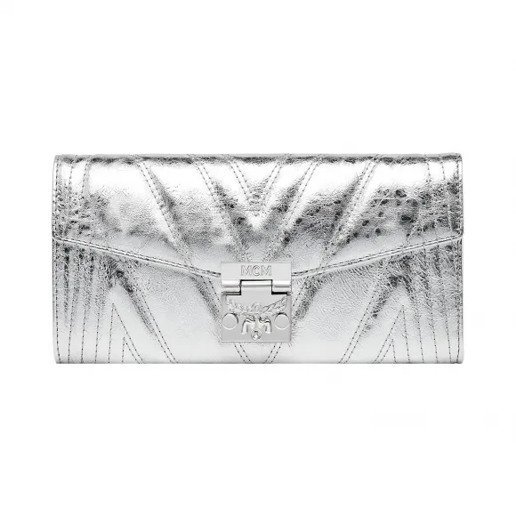 MCM Patrica拼布金属皮革两折式钱包 MYL9SPA61SA001