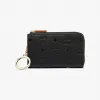 MCM Klara 缩写字母皮革拉链卡夹钱包 MYLBSKM03BK001